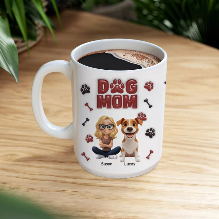 Lovely Dog Mama - Personalized Custom Coffee Mug