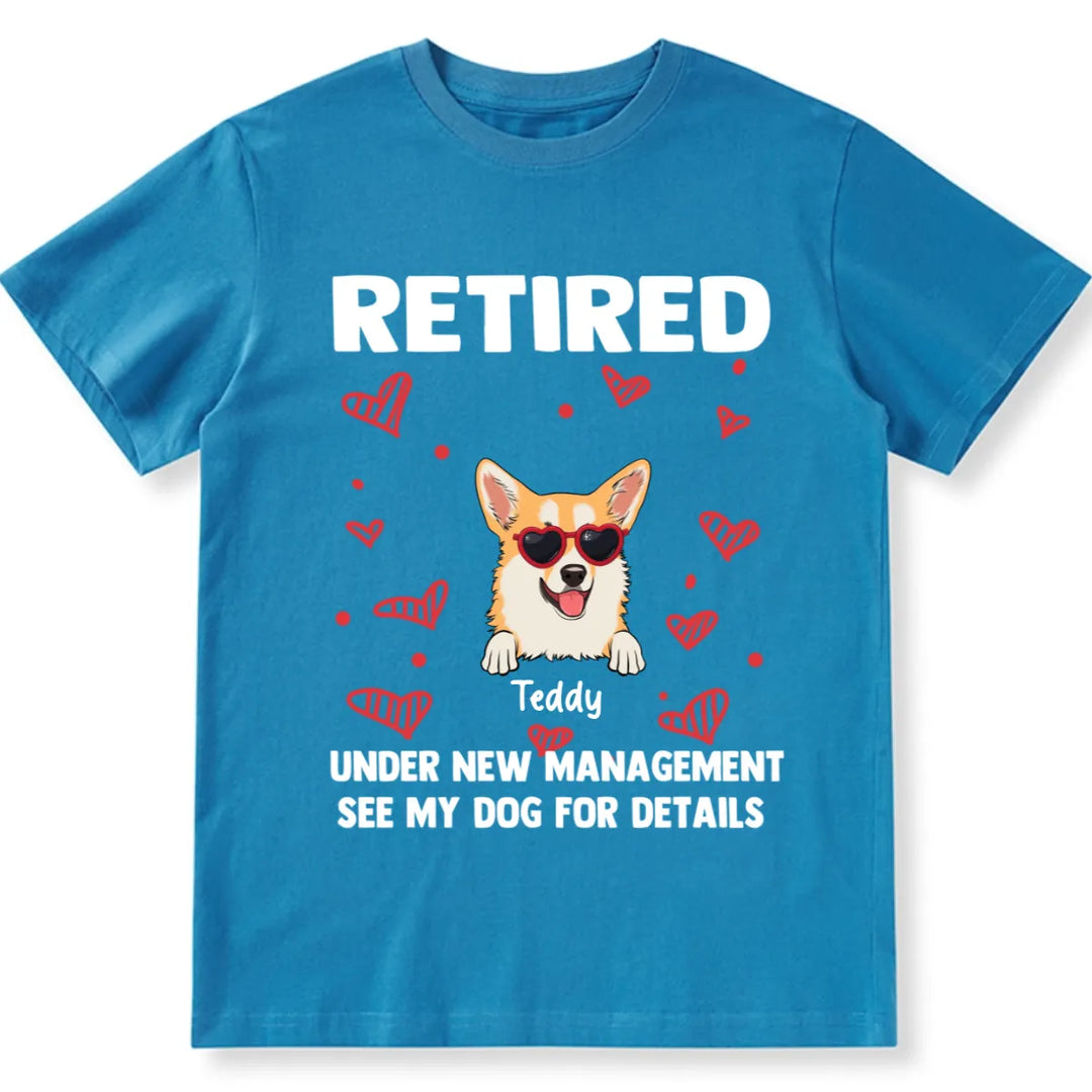 Retired Dog with Heart - Personalized Custom Unisex T-shirt