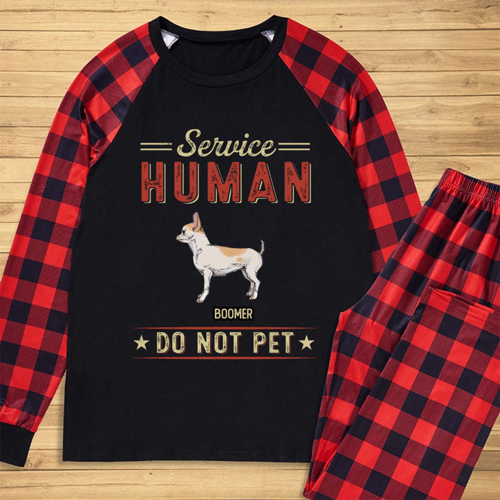 Service Human, Do Not Pet 8 - Personalized Custom Christmas Pajama Set