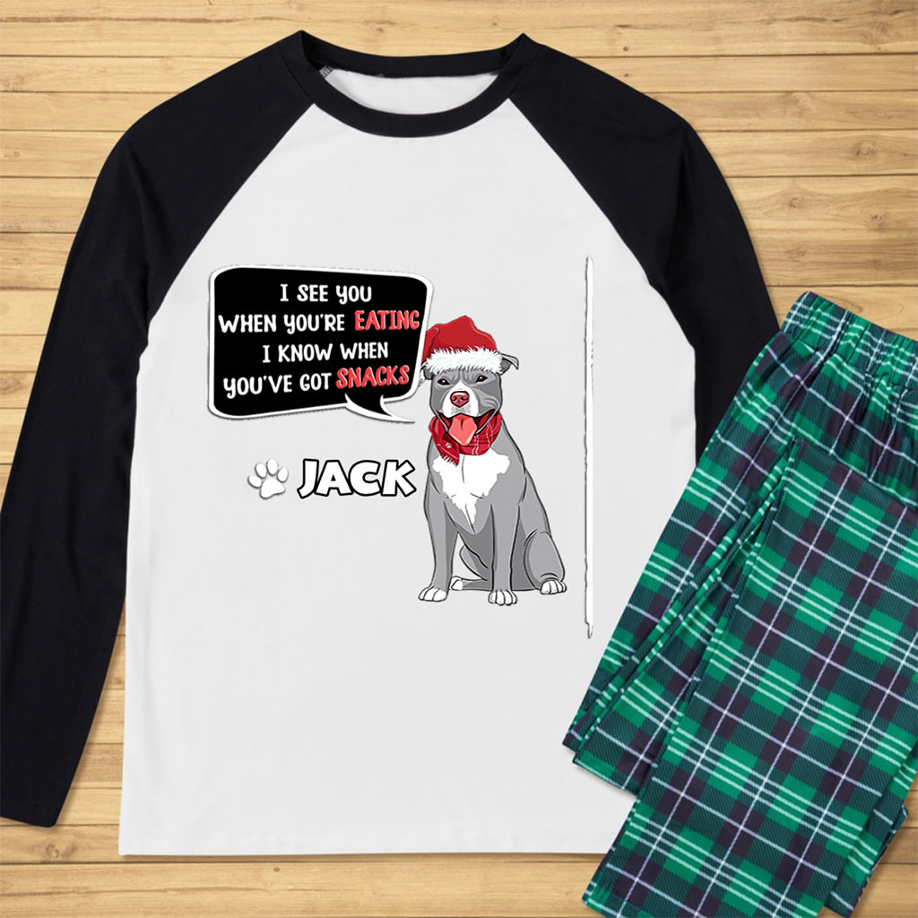 I See You - Personalized Custom Christmas Pajama Set