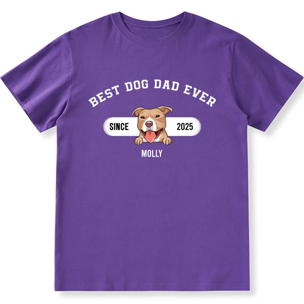 Best Dog Dad Since Then - Personalized Custom Unisex T-shirt