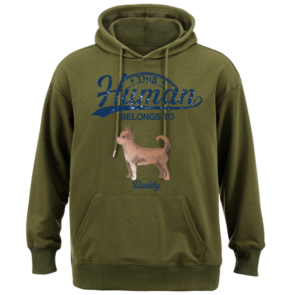 This Human Belongs To 2 - Personalized Custom Hoodie