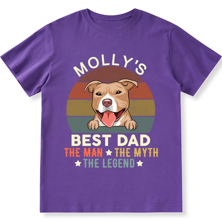 Best Dog Dad The Man - Personalized Custom Unisex T-shirt