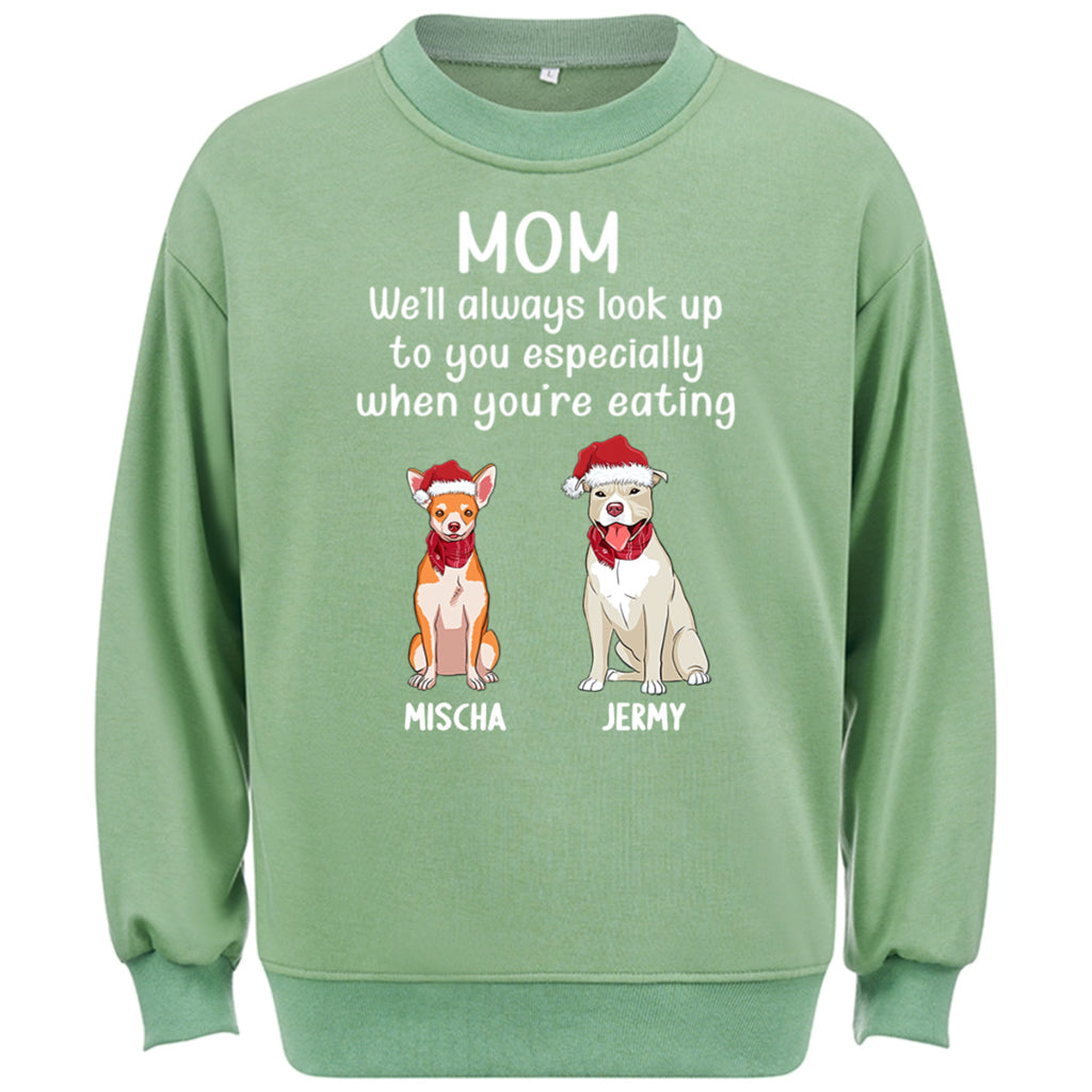 When You're Eating -  Personalized Custom Christmas Sweatshirt