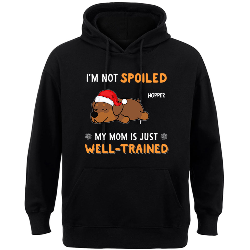 We Are Not Spoiled Our Dad Is Just Well-Trained - Personalized Custom Christmas Hoodie