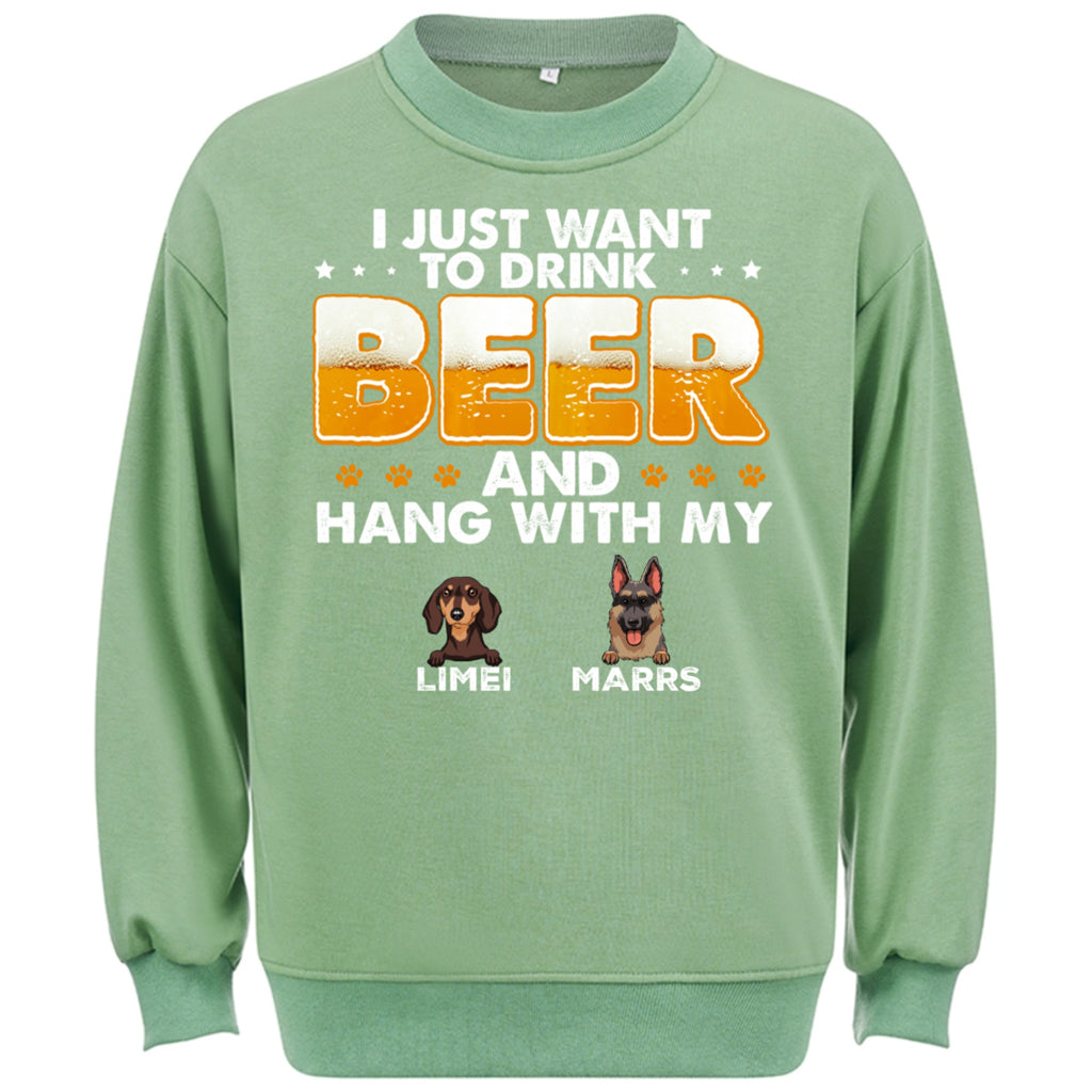 Beer and Dog - Personalized Custom Sweatshirt