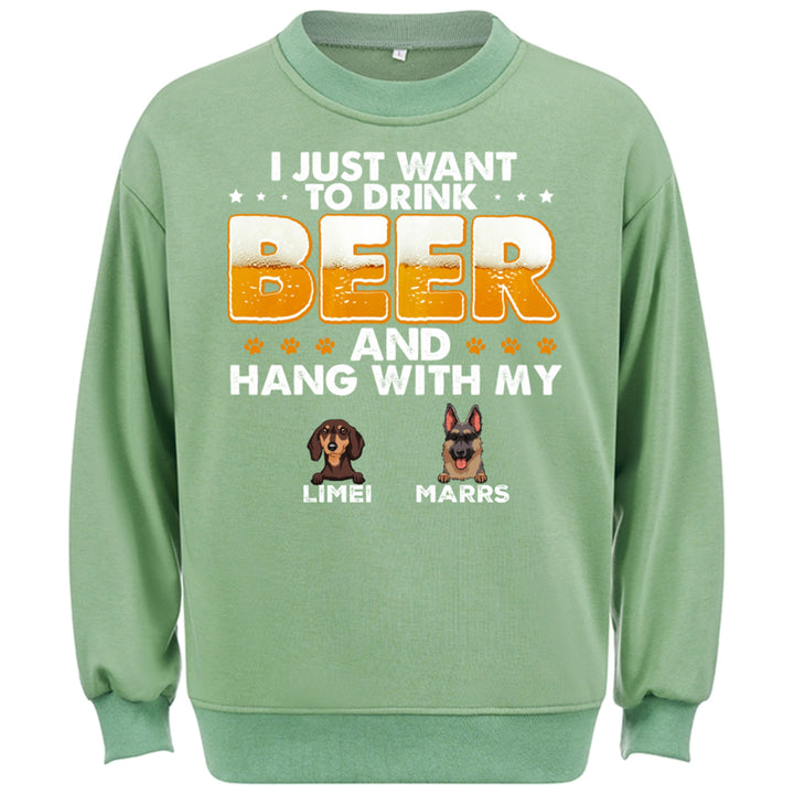 Beer and Dog - Personalized Custom Sweatshirt