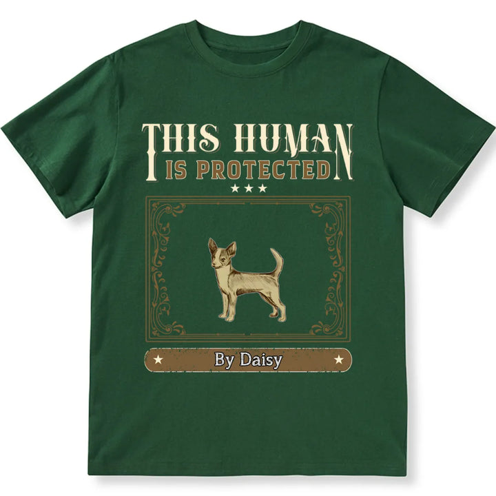 Protected By Vintage Dog - Personalized Custom Unisex T-shirt