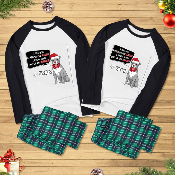 I See You - Personalized Custom Christmas Pajama Set