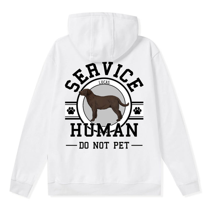 Service Human, Do Not Pet - Personalized Custom Zipper Hoodie