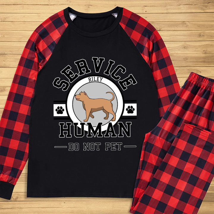 Service Human, Do Not Pet 6 - Personalized Custom Christmas Pajama Set