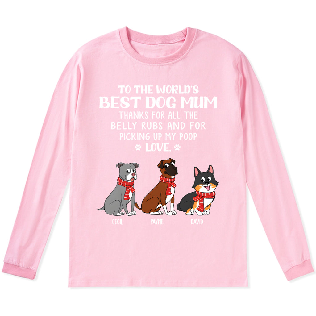 Best Dog Mom/Dad 1 - Personalized Custom Christmas Long Sleeve T-shirt