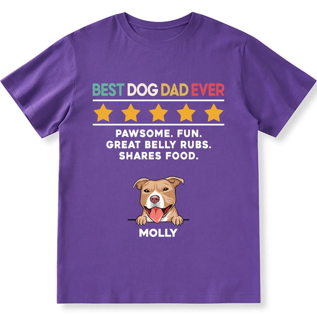 5 Star Review Dog Dad - Personalized Custom Unisex T-shirt