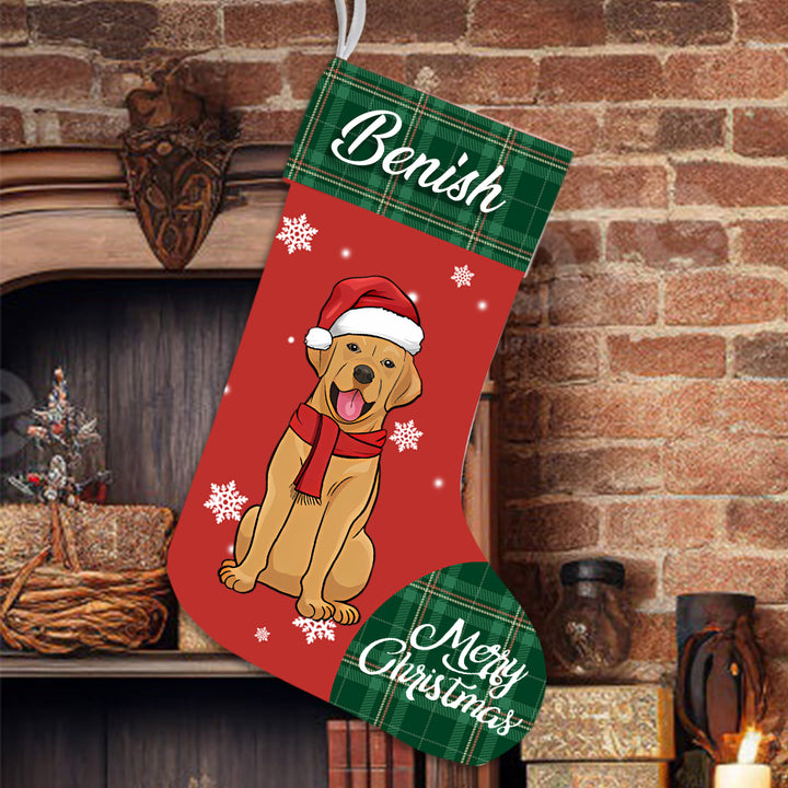 Sending You Dog And Kisses This Christmas - Personalized Christmas Stocking Dogs