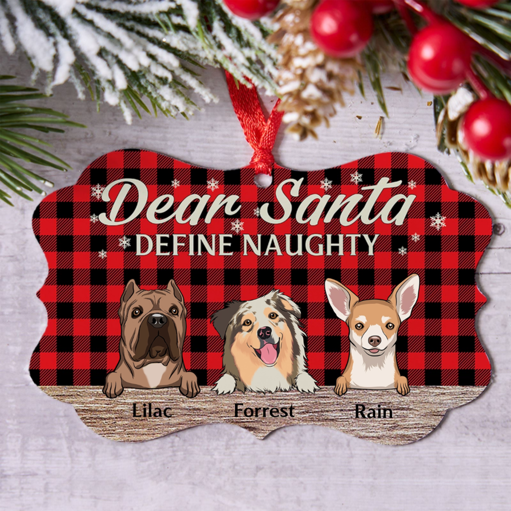 Define Naughty 2 - Personalized Christmas Ornament