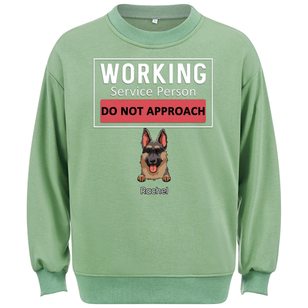 Dogs Working Service Human,Do Not Approach  - Personalized Custom Sweatshirt