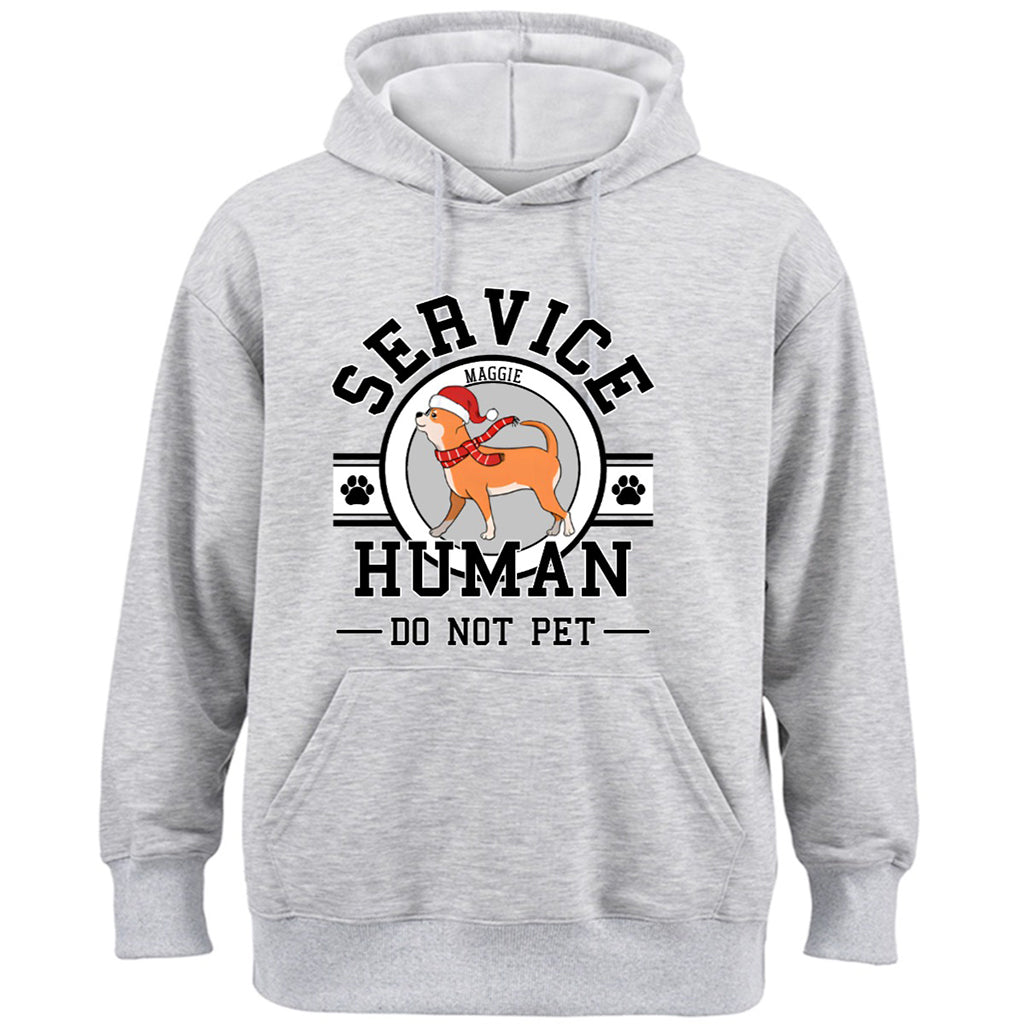 Service Human, Do Not Pet Christmas Version - Personalized Custom Hoodie