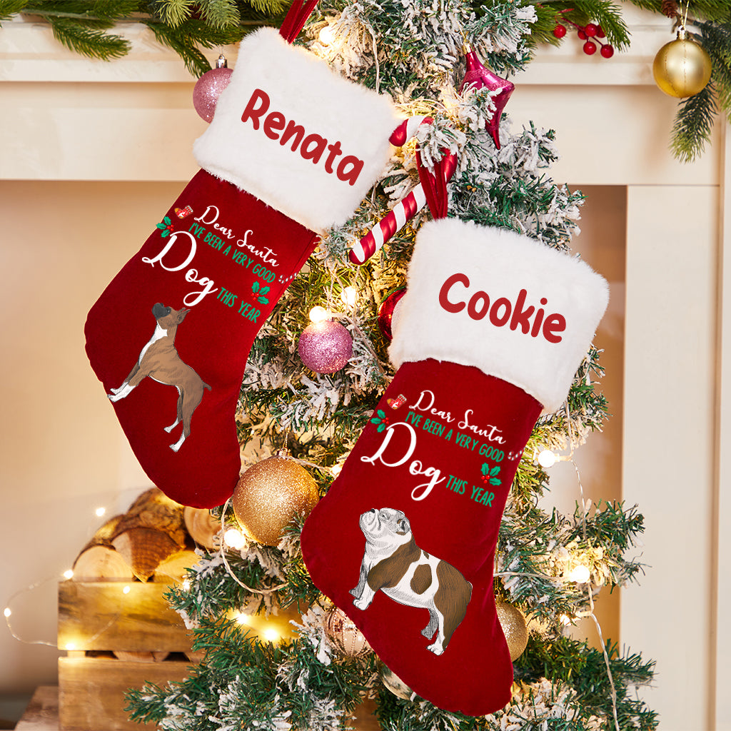 I've Been A Very Good Dog This Year - Personalized Christmas Stocking Dogs