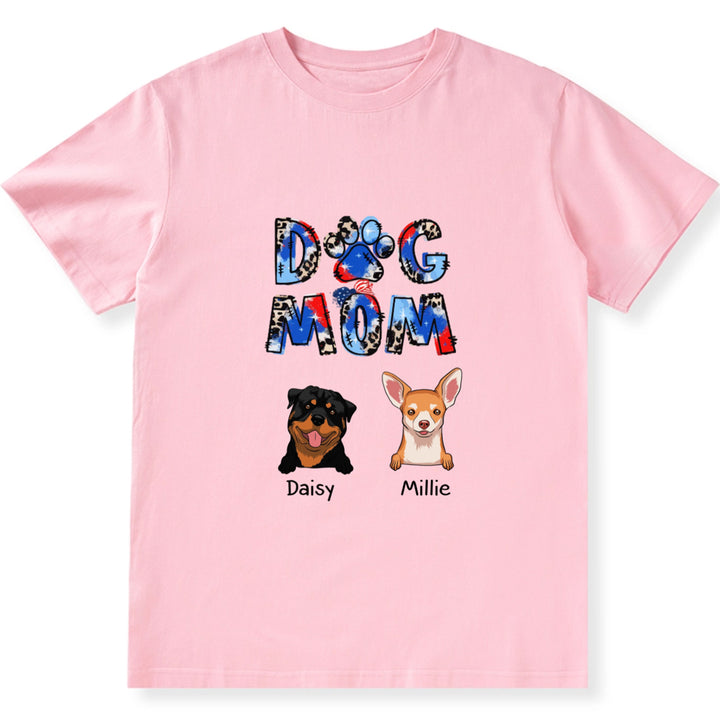 Dog Mom 3 - Personalized Custom Unisex T-shirt