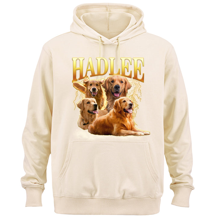 Custom Pet Face Vintage Version - Personalized Custom Hoodie