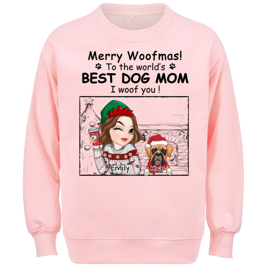 Best Dog Mom Christmas - Personalized Custom Sweatshirt