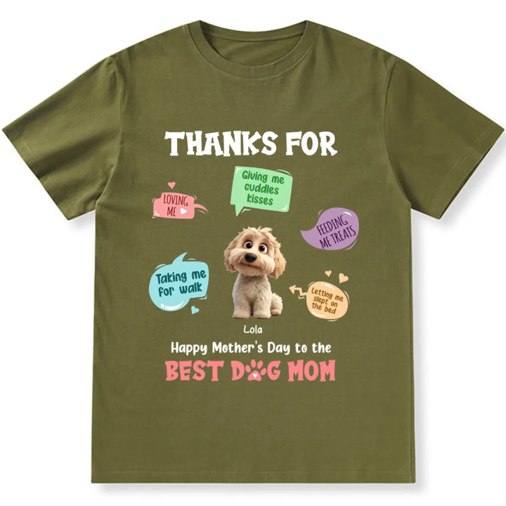 To The Best Dog Mom - Personalized Custom Unisex T-shirt