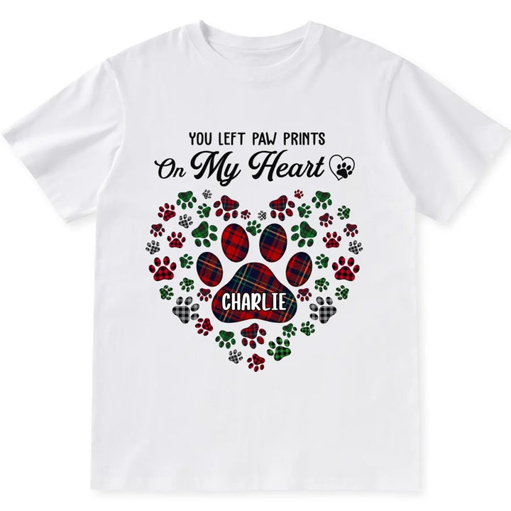 My Heart Has Your Paw Prints - Personalized Custom Unisex T-shirt