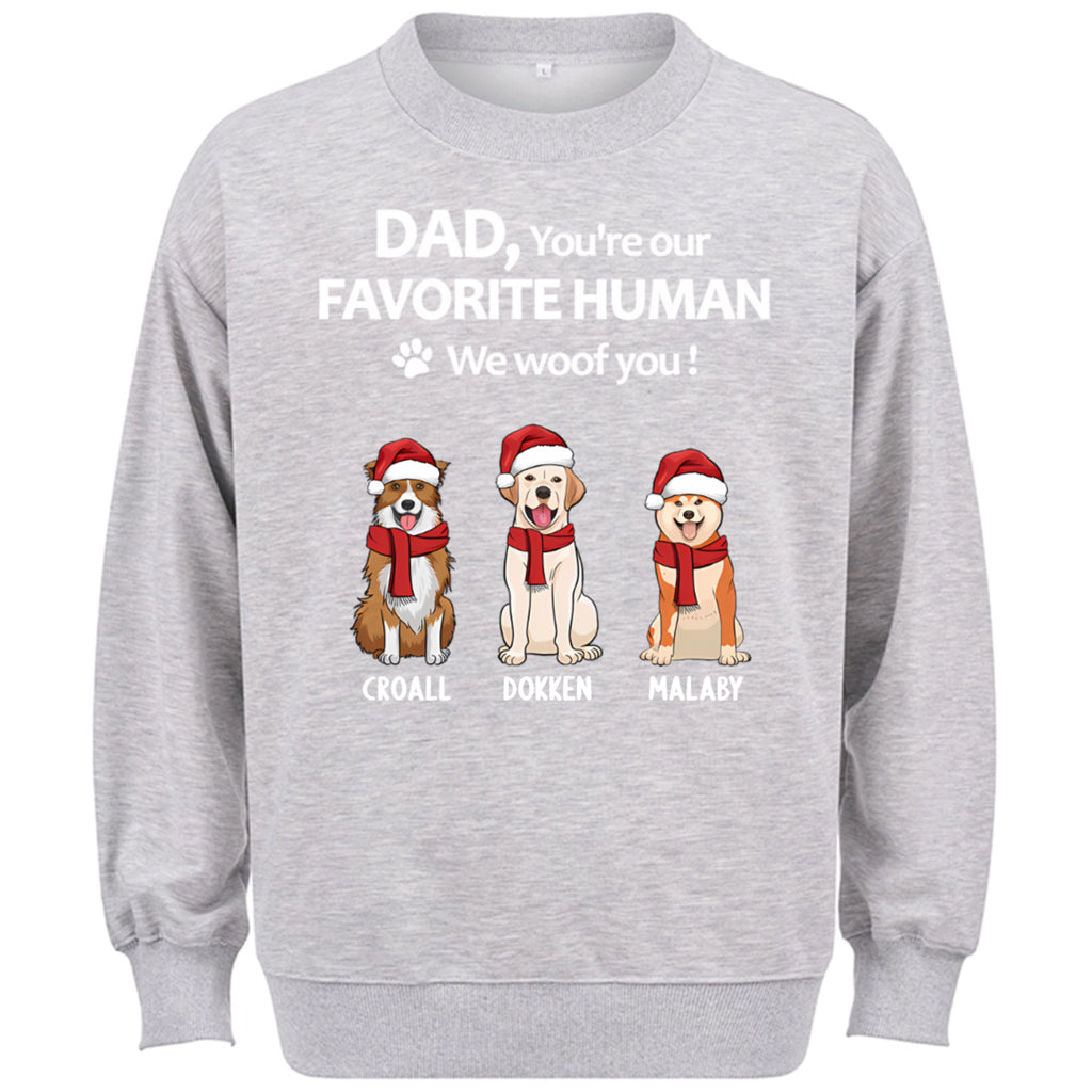 To My Favorite Human -  Personalized Custom Christmas Sweatshirt