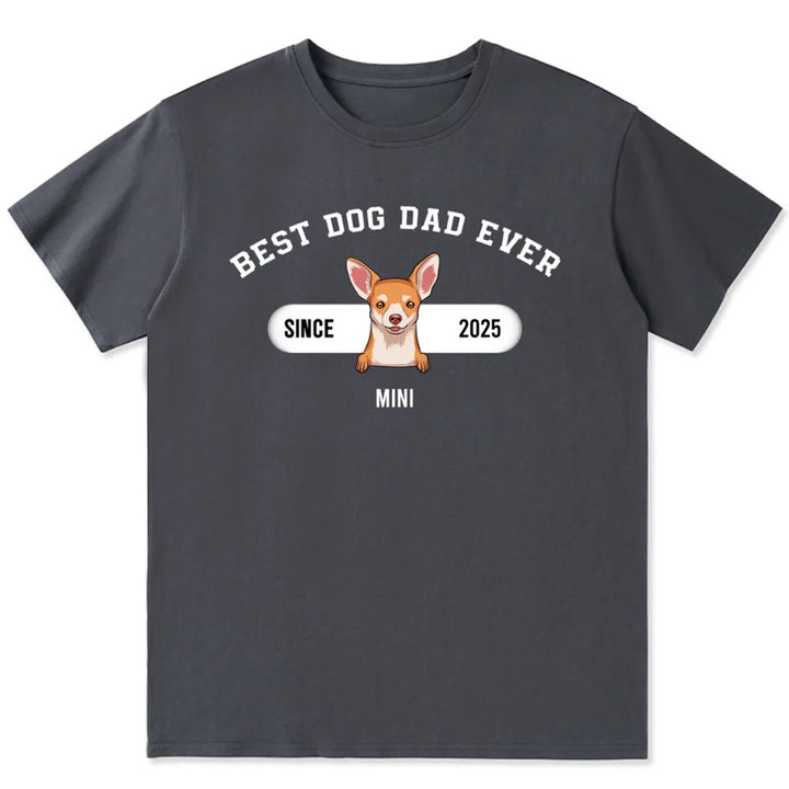 Best Dog Dad Since Then - Personalized Custom Unisex T-shirt