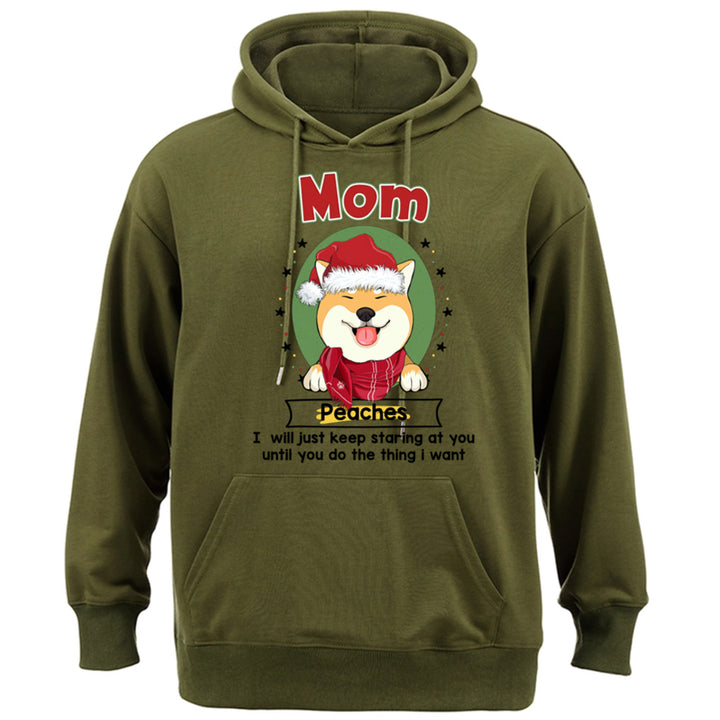 I Will Just Keep Staring At You - Personalized Custom Christmas Hoodie