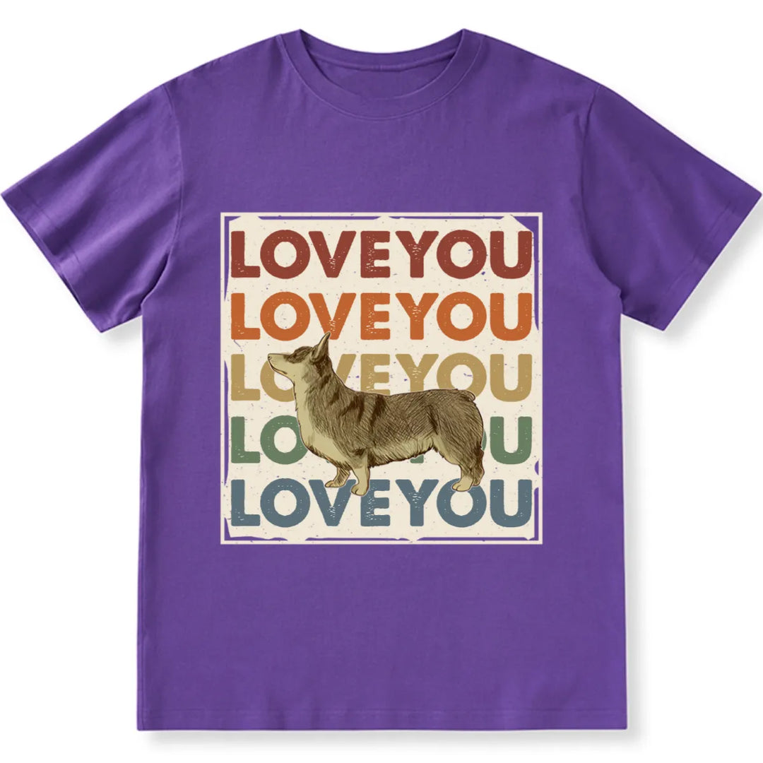 Love My Darling Vintage Dog - Personalized Custom Unisex T-shirt