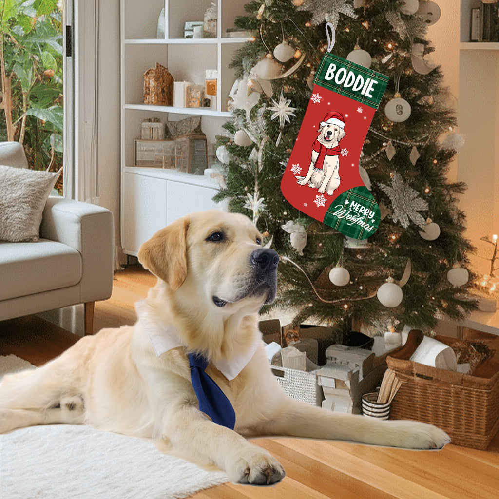 Sending You Dog And Kisses This Christmas - Personalized Christmas Stocking Dogs