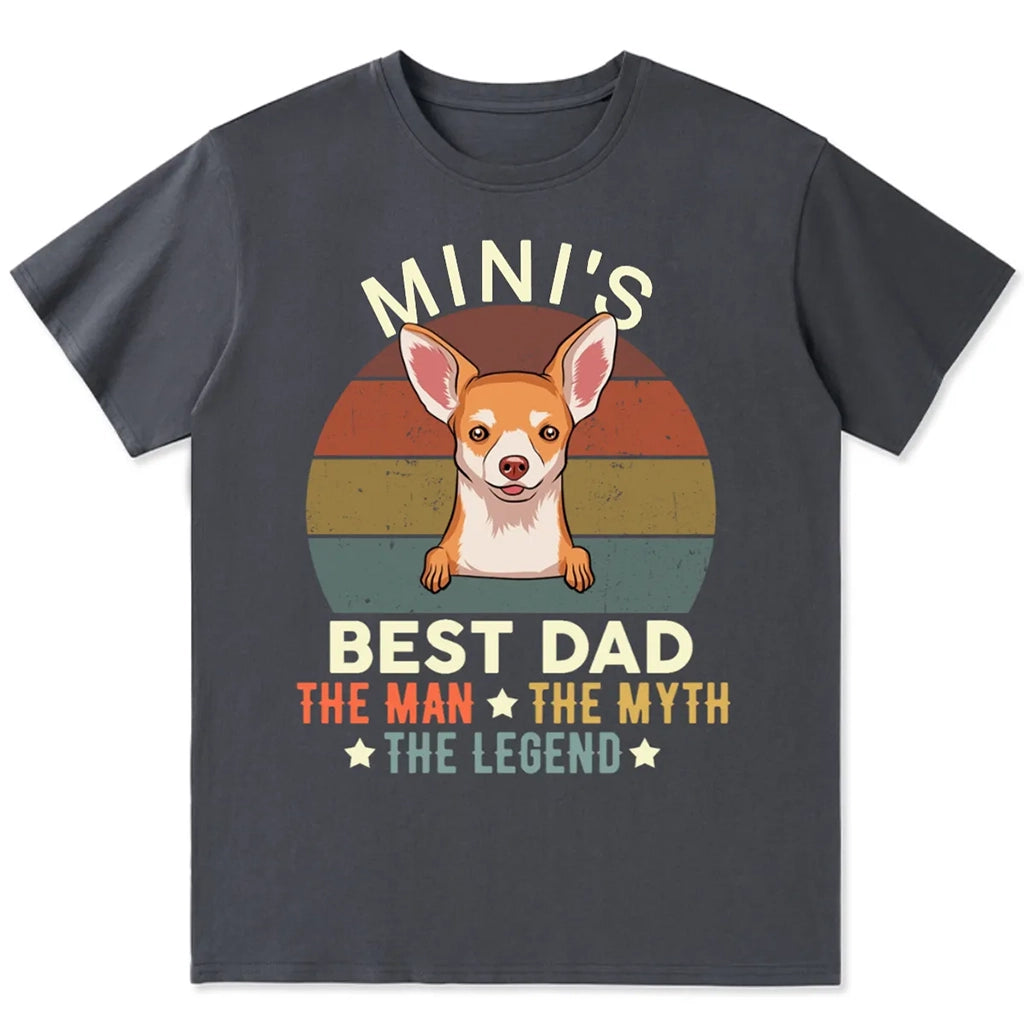 Best Dog Dad The Man - Personalized Custom Unisex T-shirt