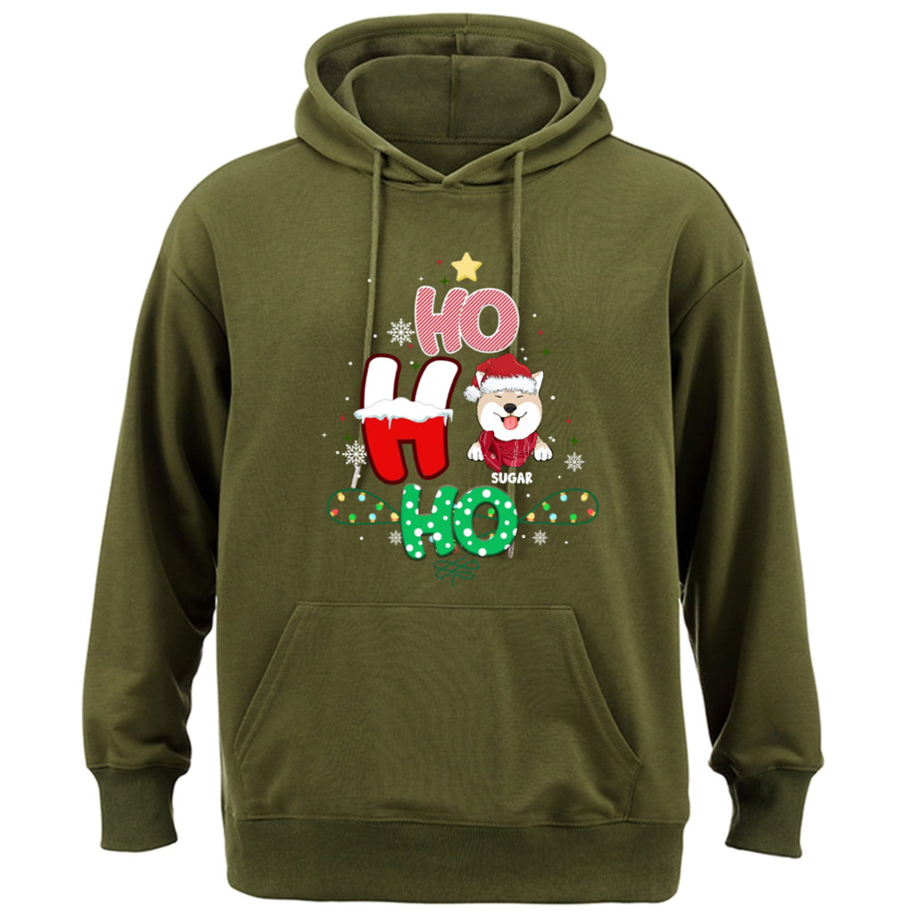 Ho Ho Ho Christmas Dogs - Personalized Custom Hoodie