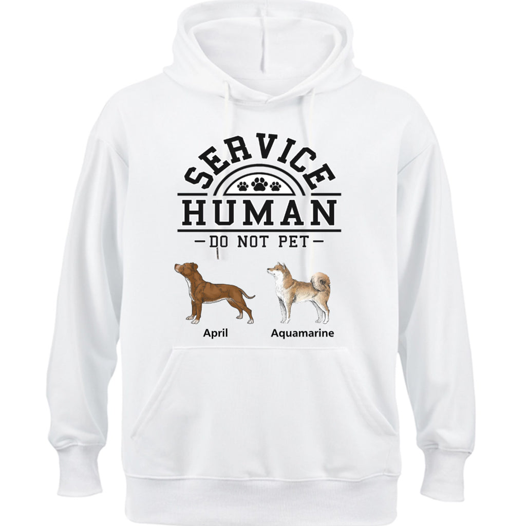 Service Human, Do Not Pet 2 - Personalized  Custom Hoodie