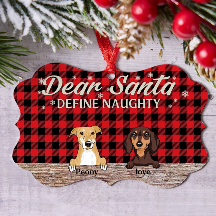 Define Naughty 2 - Personalized Christmas Ornament