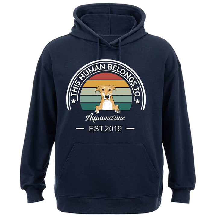 This Human Belongs To 3 - Personalized Custom Hoodie