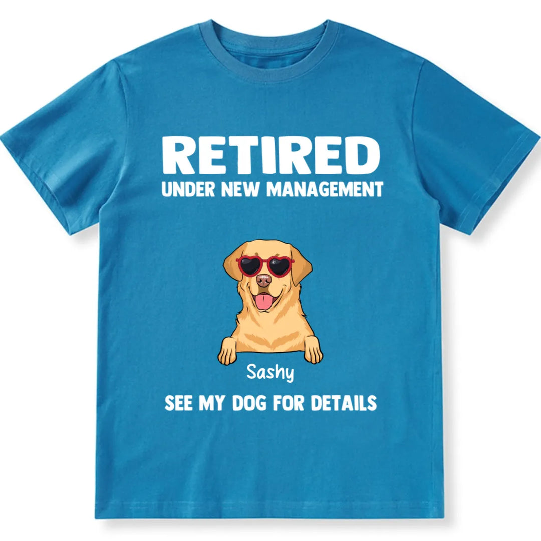 Retired Dog with Glasses - Personalized Custom Unisex T-shirt