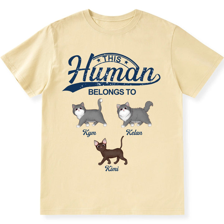 This Human Belongs To 2 - Personalized Custom Unisex T-shirt