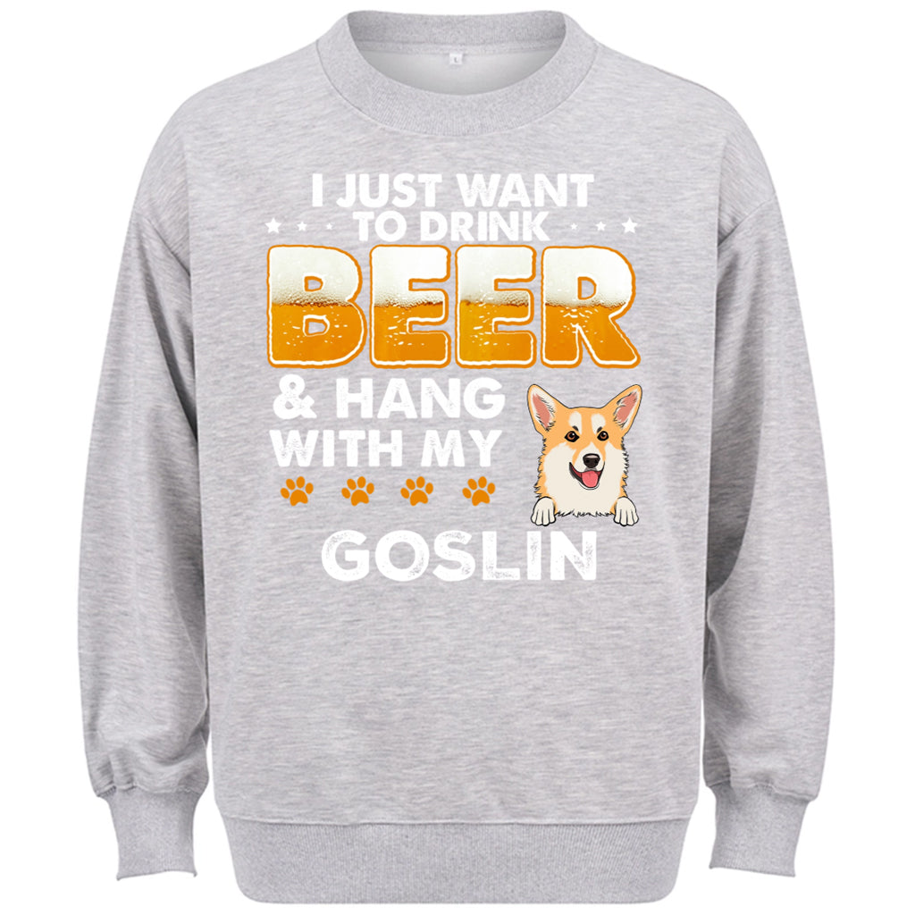 Beer and Dog - Personalized Custom Sweatshirt