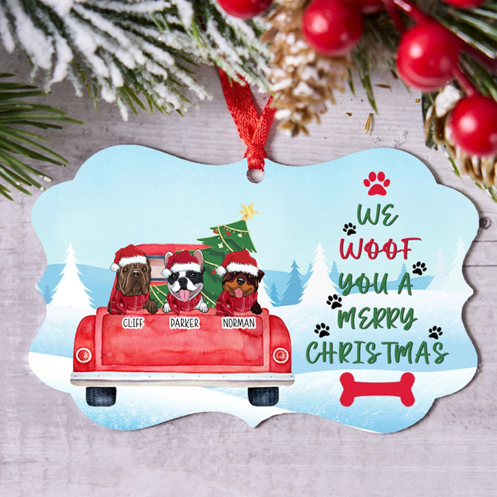 Woof You Christmas - Personalized Christmas Ornament