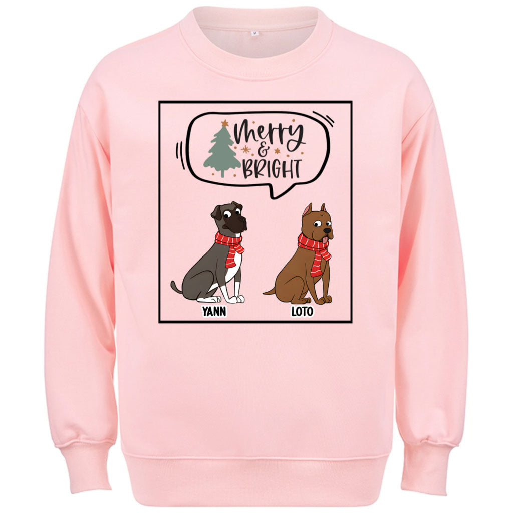 Merry And Bright -Personalized Custom Christmas Sweatshirt