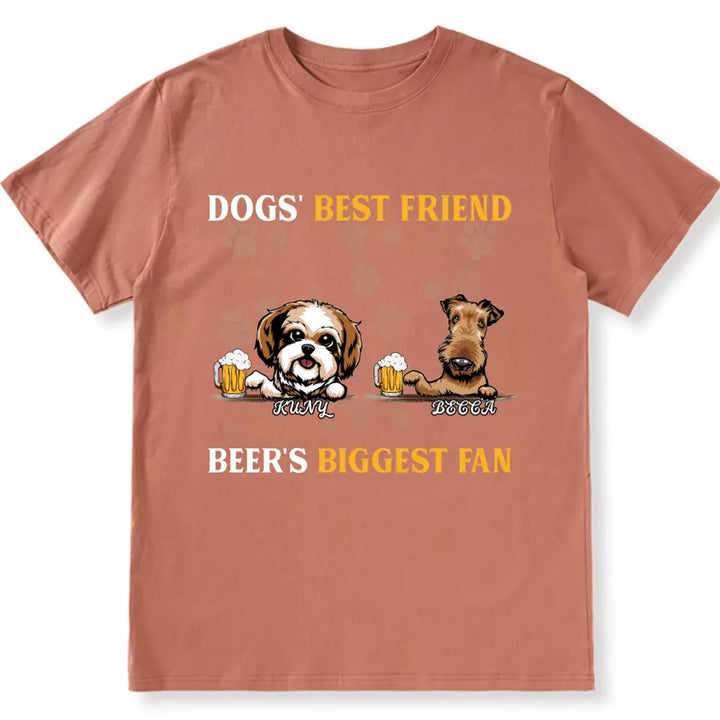 Dogs' Best Friend Beer's Biggest Fan - Personalized Custom Unisex T-shirt