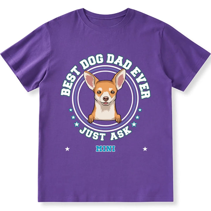 Best Dog Dad Badges - Personalized Custom Unisex T-shirt