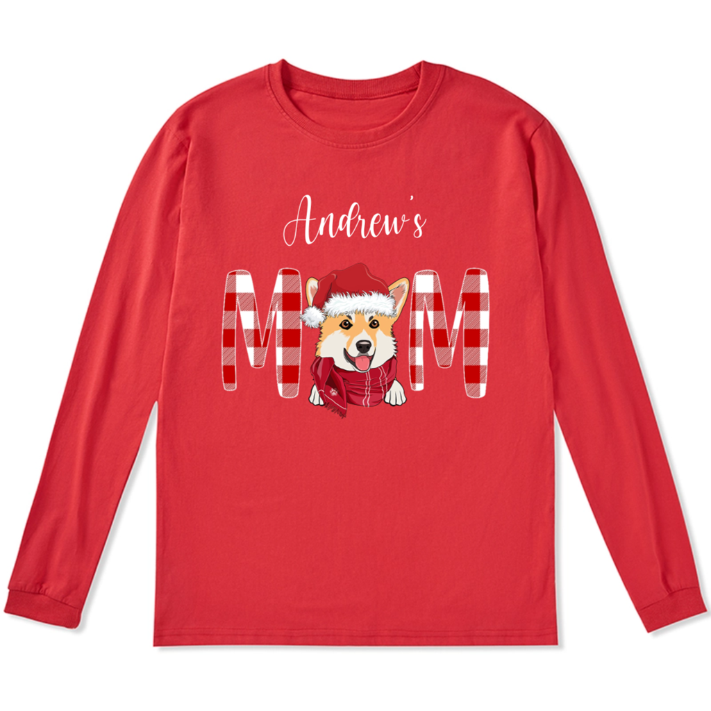 Dog Mom/Dad - Personalized Custom Christmas Long Sleeve T-shirt