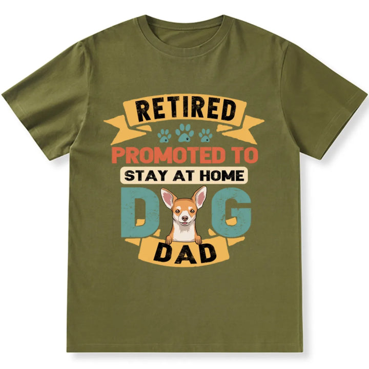 Retired and Promoted to Dog Mom and Dad - Personalized Custom Unisex T-shirt