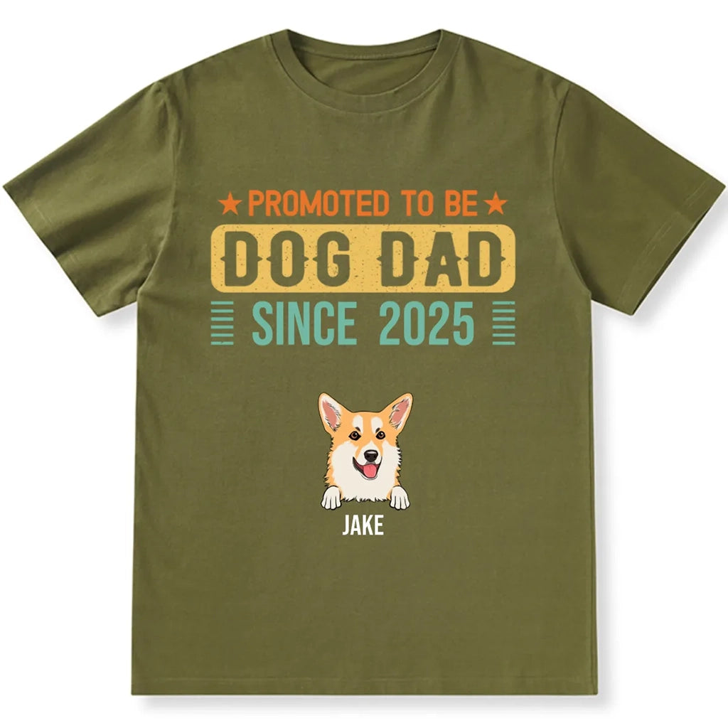 Promoted To Dog Dad - Personalized Custom Unisex T-shirt