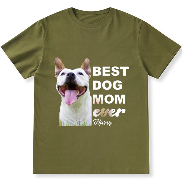 Best Dog Dad Ever - Personalized Custom Photo Unisex T-shirt