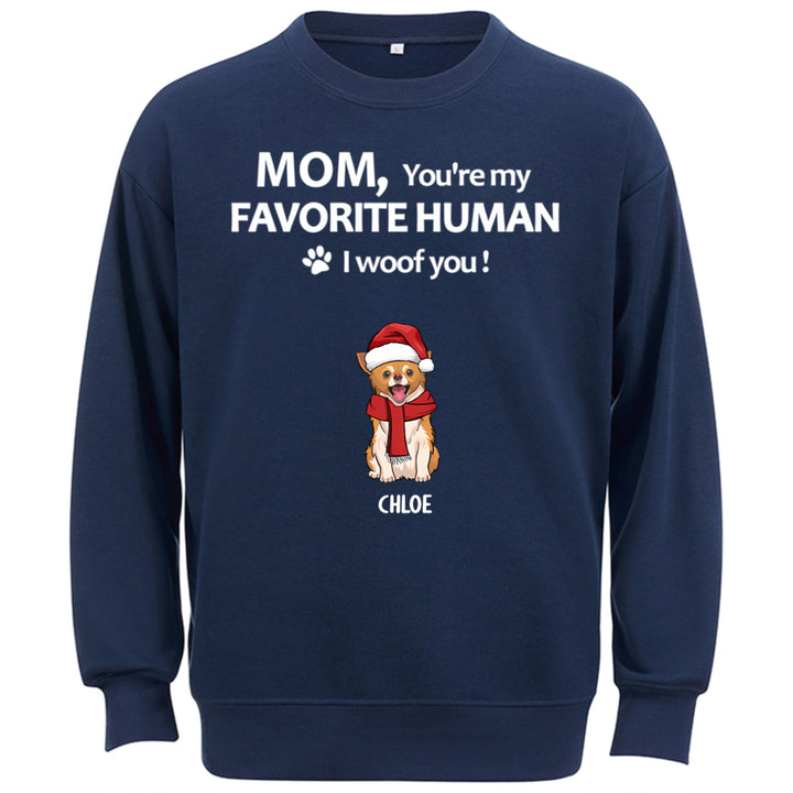 To My Favorite Human -  Personalized Custom Christmas Sweatshirt