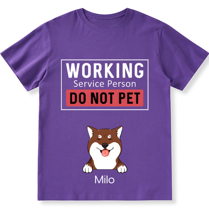 Dogs Working Service Human - Personalized Custom Unisex T-shirt